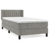 vidaXL Box spring postel s matrac&iacute; světle &scaron;ed&aacute; 90x190 cm samet
