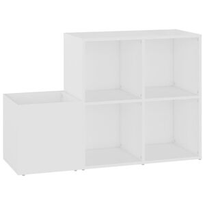 vidaXL Botn&iacute;k do předs&iacute;ně b&iacute;l&yacute; 105 x 35,5 x 70 cm kompozitn&iacute; dřevo