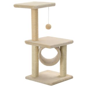 vidaXL &Scaron;krabadlo pro kočky sisalov&eacute; sloupky 65 cm b&eacute;žov&eacute;