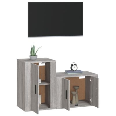vidaXL 2dílný set TV skříněk šedý sonoma kompozitní dřevo