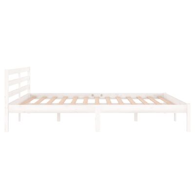 vidaXL Rám postele masivní borové dřevo 160 x 200 cm bílý
