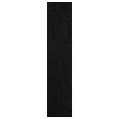 vidaXL Knihovna / dělicí stěna černá 100x30x135,5 cm masivní borovice