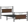 vidaXL R&aacute;m postele bez matrace Dub hněd&yacute; 107x203 cm Dřevěn&eacute; konstrukce