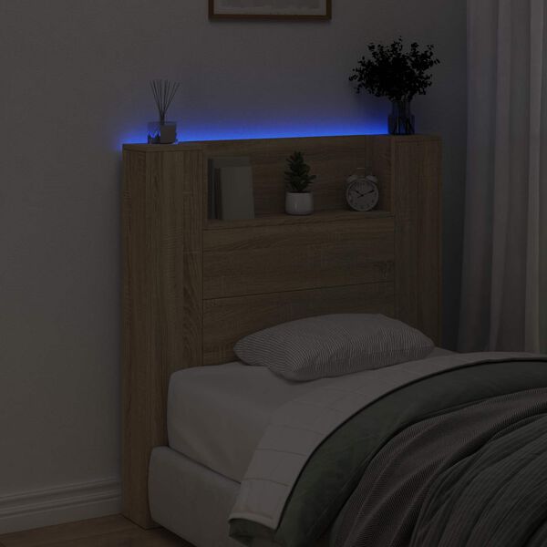 vidaXL Čelo postele Sonoma dub 100 x 16,5 x 103,5 cm kompozitn&iacute; dřevo