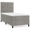vidaXL Box spring postel s matrac&iacute; světle &scaron;ed&aacute; 90x190 cm samet