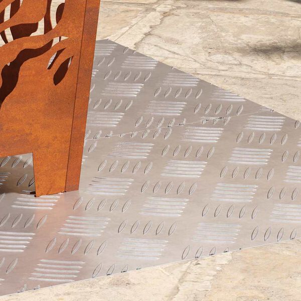 vidaXL Schodov&eacute; n&aacute;&scaron;lapy Obd&eacute;ln&iacute;kov&yacute; 2 pcs Stř&iacute;brn&aacute; 100 x 40 cm Hlin&iacute;k