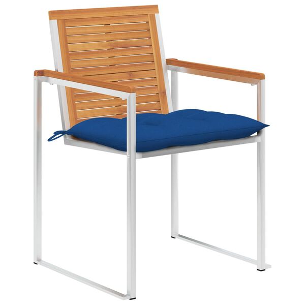 vidaXL Zahradní židle 8 ks s poduškami masivní akáciové dřevo