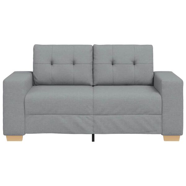 vidaXL Loveseat Sofa Světle &scaron;ed&aacute; 160x77x82 cm textil