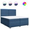 vidaXL Box spring postel s matrac&iacute; modr&aacute; 200x200 cm textil