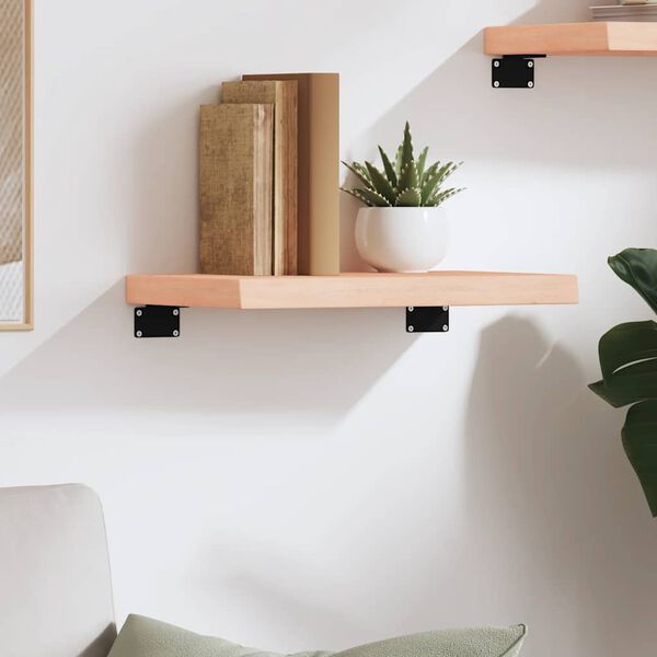 vidaXL Nástěnná police 40x30x(2-4) cm neošetřené masivní dubové dřevo