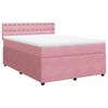vidaXL Box spring postel s matrac&iacute; růžov&aacute; 140x200 cm samet