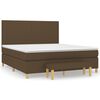 vidaXL Box spring postel s matrac&iacute; tmavě hněd&aacute; 160x200 cm textil