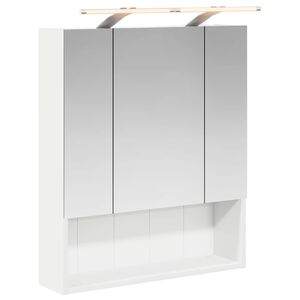 vidaXL Koupelnov&aacute; zrcadlov&aacute; skř&iacute;ň s polic&iacute; B&iacute;l&aacute; 60 x 14.5 x 70 cm