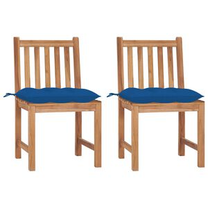 vidaXL Zahradn&iacute; židle 2 ks s podu&scaron;kami masivn&iacute; teak