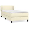 vidaXL Box spring postel s matrac&iacute; kr&eacute;mov&aacute; 100x200 cm uměl&aacute; kůže
