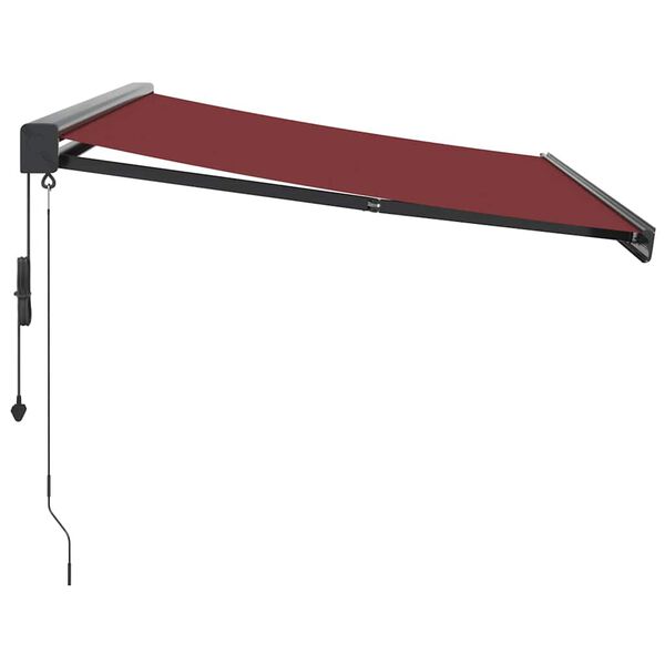 vidaXL Automatick&aacute; zatahovac&iacute; mark&yacute;za burgundsk&aacute; 350 x 250 cm