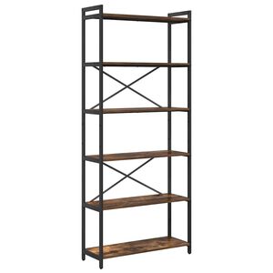 vidaXL Knihovna 80 x 30 x 189,5 cm Kompozitn&iacute; dřevo Kouřov&yacute; dub