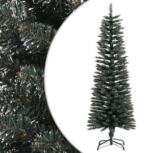 vidaXL Uměl&yacute; &uacute;zk&yacute; v&aacute;nočn&iacute; stromek se stojanem zelen&yacute; 120 cm PVC
