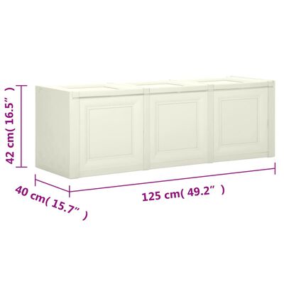 vidaXL Box na podušky vanilkový 125 x 40 x 42 cm 130 l