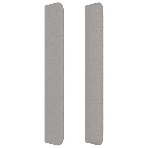 vidaXL Čelo postele typu u&scaron;&aacute;k světle &scaron;ed&eacute; 103x16x118/128 cm textil