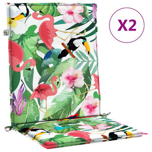 vidaXL Podu&scaron;ky na židli s n&iacute;zk&yacute;m opěradlem 2 ks v&iacute;cebarevn&eacute; textil