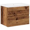 vidaXL Skř&iacute;ňka se z&aacute;pustn&yacute;m umyvadlem old wood