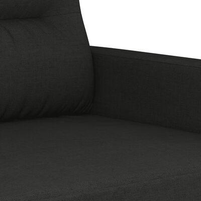vidaXL 3dílná sedací souprava s polštáři černá textil