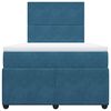 vidaXL Box spring postel s matrac&iacute; modr&aacute; 120 x 190 cm samet