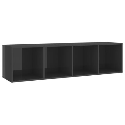 vidaXL TV skříňky 2 ks šedé vysoký lesk 142,5x35x36,5 cm dřevotříska