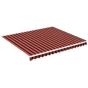 vidaXL N&aacute;hradn&iacute; plachta na mark&yacute;zu oranžovo-hněd&aacute; 400 x 350 cm polyesterov&aacute;