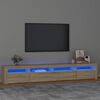 vidaXL TV skř&iacute;ňka s LED osvětlen&iacute;m dub sonoma 240x35x40 cm