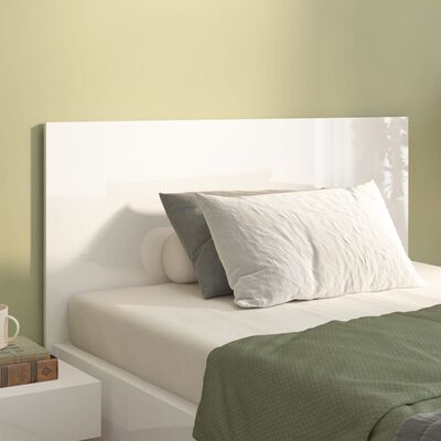 vidaXL Čelo postele lesklé bílé 120 x 1,5 x 80 cm kompozitní dřevo