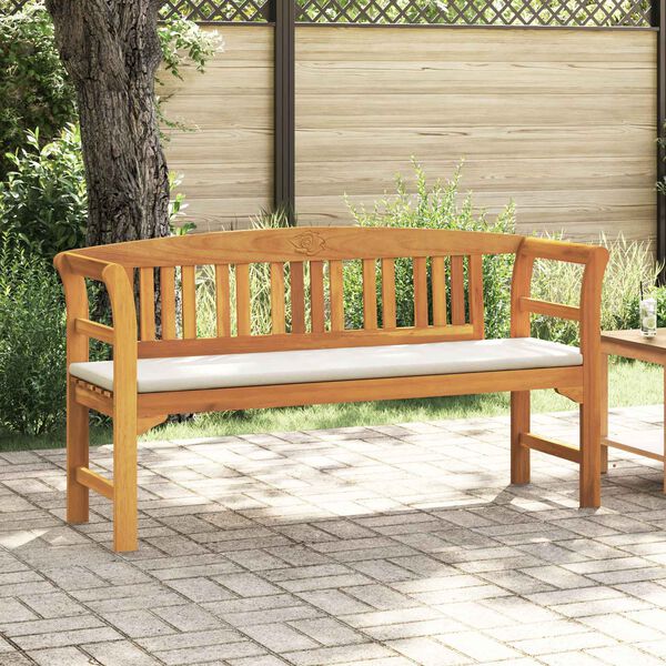 vidaXL Růžov&aacute; lavice Přirozen&aacute; 157 x 46 x 82,5 cm