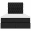 vidaXL Postel s úložným prostorem a LED osvětlením Černá 120 x 190 cm