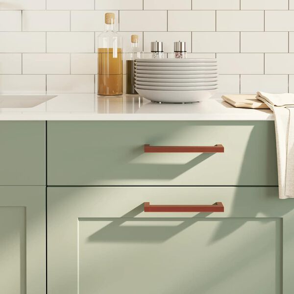 vidaXL Nábytkové úchytky 10 ks bronzové 160 mm nerezová ocel