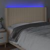 vidaXL Čelo postele s LED kr&eacute;mov&eacute; 183 x 16 x 118/128 cm textil