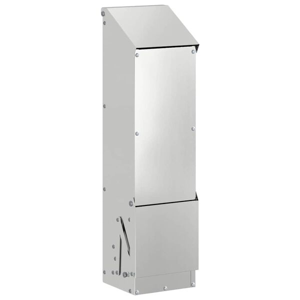 vidaXL Krm&iacute;tko pro slepice Stř&iacute;brn&aacute; 13 x 12 x 51 cm Pozinkovan&aacute; ocel