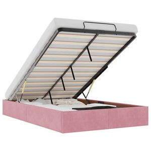 vidaXL Osmansk&yacute; r&aacute;m postele bez matrace růžov&aacute; 120x190 cm samet