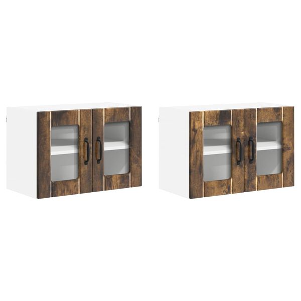 vidaXL Kuchyňsk&aacute; skř&iacute;ň 2 pcs Kouřov&yacute; dub 60 x 31 x 40 cm