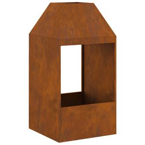 vidaXL Ohni&scaron;tě Hněd&aacute; 50 x 50 x 100 cm Ocel