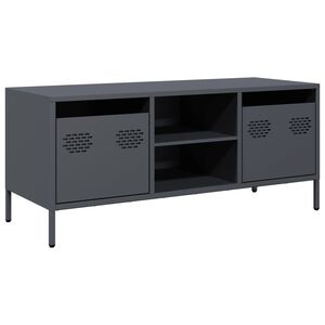 vidaXL TV skř&iacute;ňka antracit 101,5x39x43,5 cm ocel v&aacute;lcovan&aacute; za studena