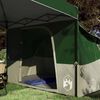vidaXL Sada Camping Stanů se střechou 2 pcs Zelen&aacute; Taffeta a Tkanina