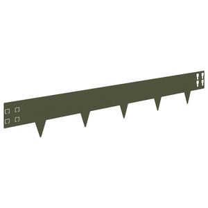 vidaXL Okraj tr&aacute;vn&iacute;ku 10 ks 100 x 15 cm Ocel Olivově zelen&aacute;