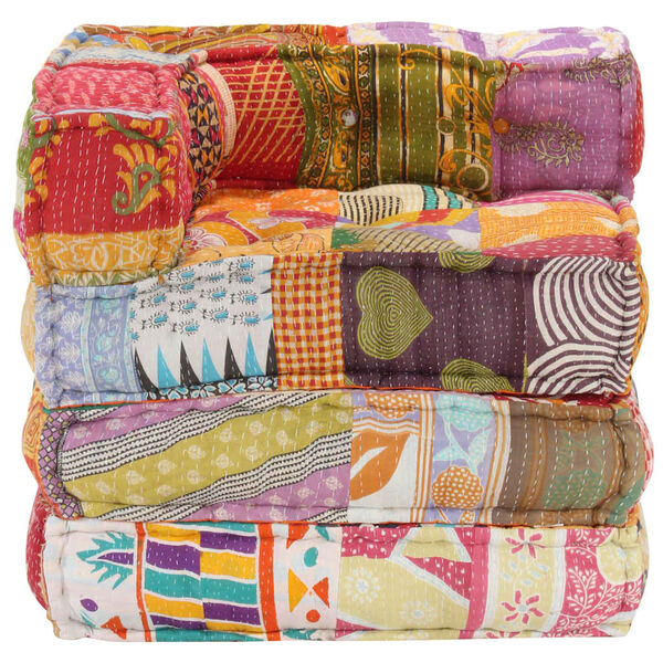 vidaXL Modulární pouf patchwork textil