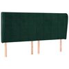 vidaXL Čelo postele typu u&scaron;&aacute;k tmavě zelen&aacute; 183x23x118/128 cm samet