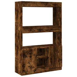 vidaXL Skř&iacute;ň highboard kouřov&yacute; dub 92 x 33 x 140 cm kompozitn&iacute; dřevo