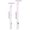 vidaXL Plotové sloupky 13 pcs Stříbrná Ø32mm 160 cm Pozinkovaná ocel