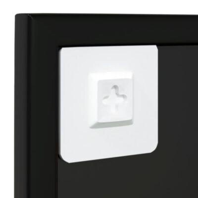 vidaXL Nástěnné zrcadlo černé 80 x 60 cm kov