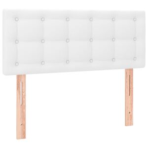 vidaXL Čelo postele b&iacute;l&eacute; 80 x 5 x 78/88 cm uměl&aacute; kůže