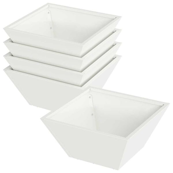 vidaXL Zahradn&iacute; pěstebn&iacute;k 5 pcs B&iacute;l&aacute; 35 x 35 x 15 cm